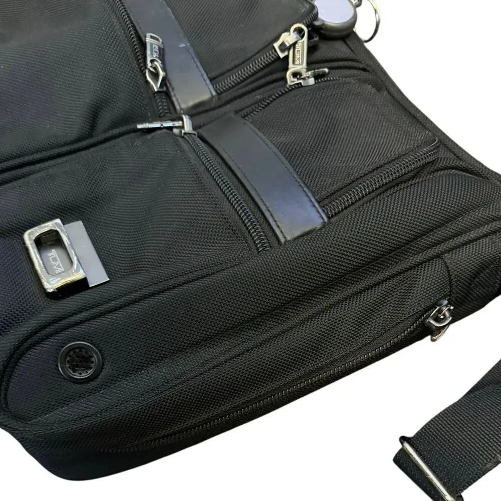 TUMI Alpha 26193D4 Laptop Briefcase Messenger Bag Black Shoulder Strap work bag